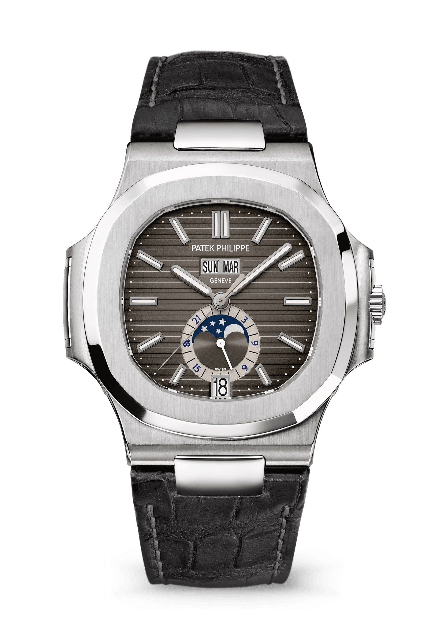 Patek Nautilus leather Super Clone Swiss Machine 40.5mm
