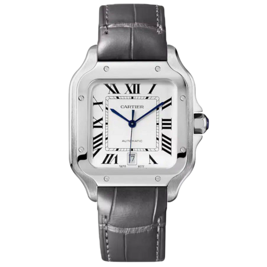 Cartier Santos leather Super Clone Swiss Machine (41.9mm x 35.1mm)