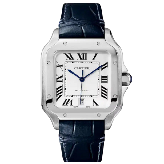 Cartier Santos leather Super Clone Swiss Machine (41.9mm x 35.1mm)