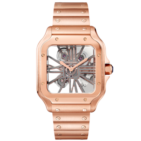 Cartier skeleton Santos de Super Clone Swiss Machine (41.9mm x35.1mm)