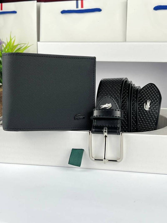 Lacoste wallet and belt
