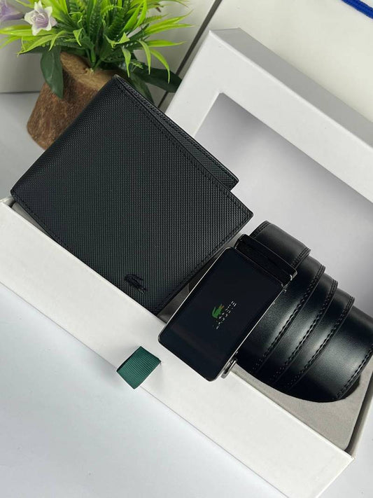 Lacoste wallet and belt